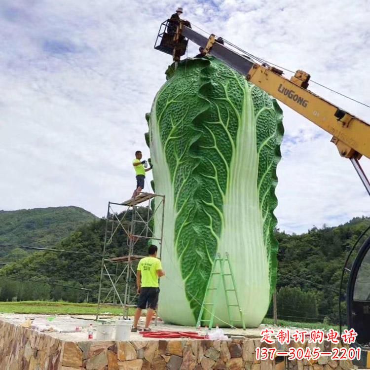 白菜石雕凳-景區(qū)園林大型仿真植物景觀