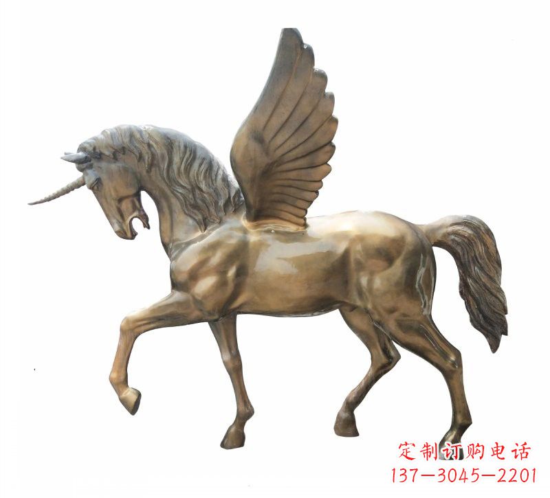 玻璃鋼獨角獸飛馬雕塑