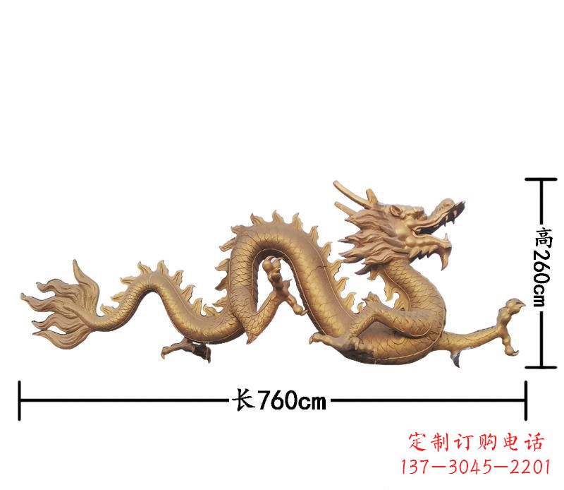 玻璃鋼仿銅廣場中國龍雕塑