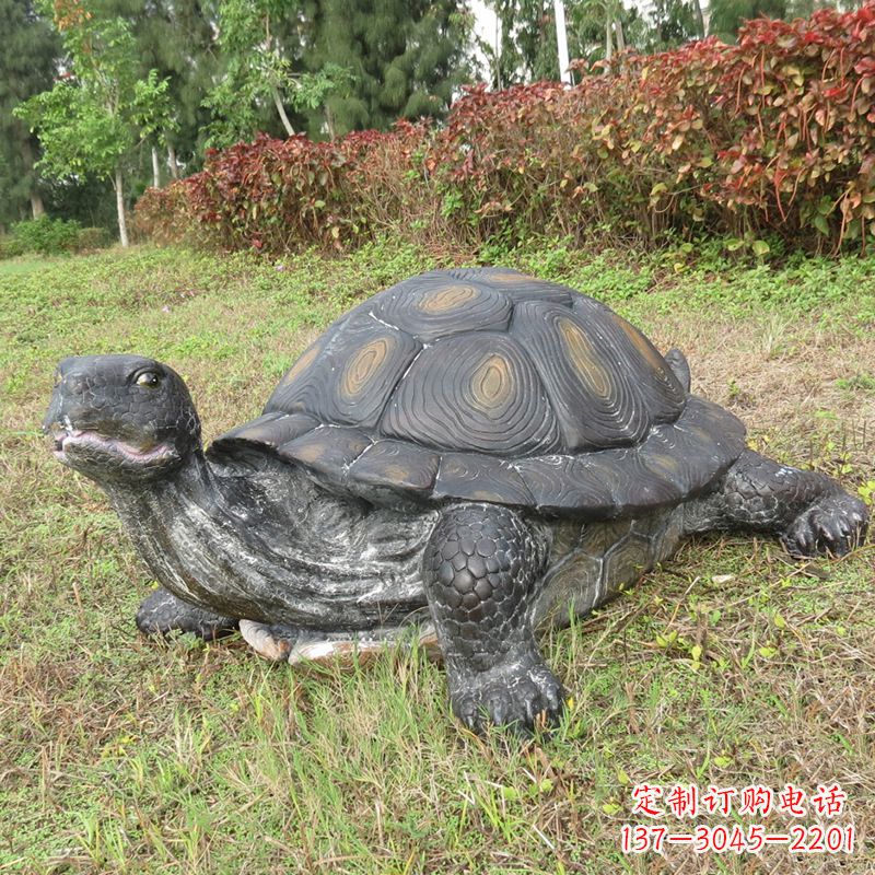 玻璃鋼仿真動物烏龜?shù)袼軘[件