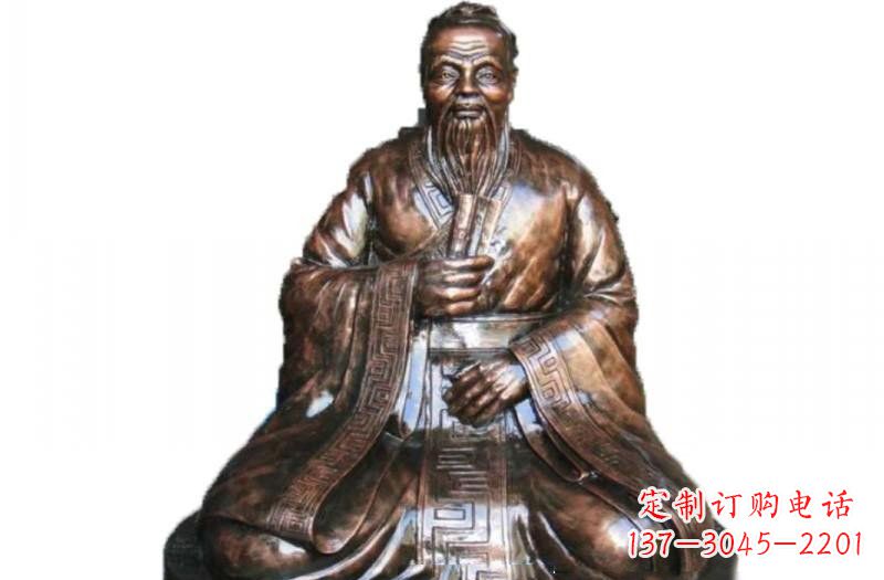 玻璃鋼古代名人孔子雕像