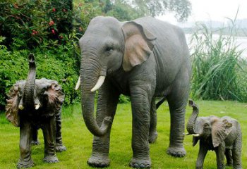 玻璃鋼大象雕塑——引領(lǐng)公園動物園草坪新風(fēng)尚