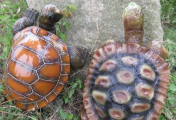 玻璃鋼海龜?shù)袼芫旅烙^的園林裝飾品