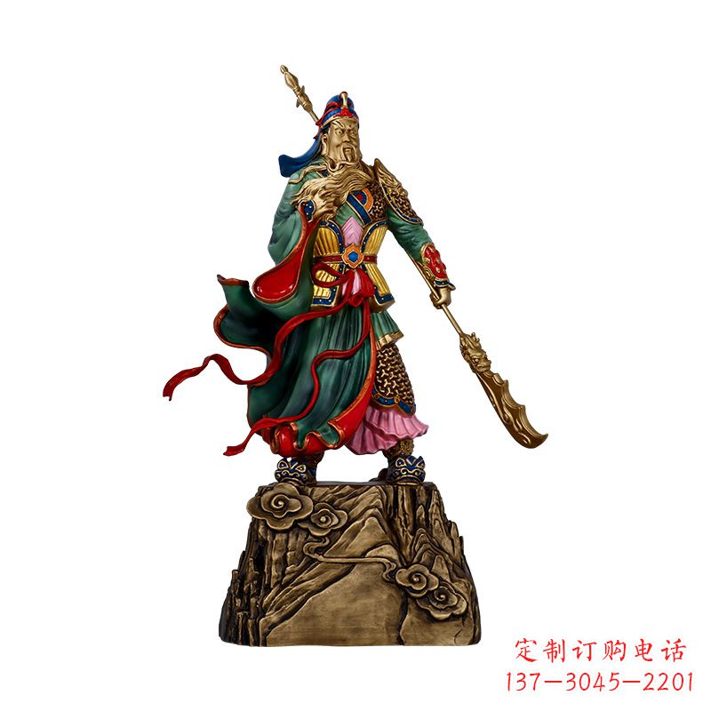 玻璃鋼武財(cái)神關(guān)羽雕塑