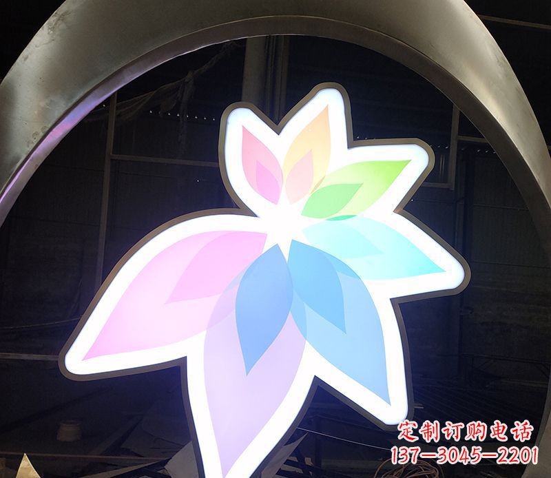 不銹鋼城市燈光雕塑 (2)
