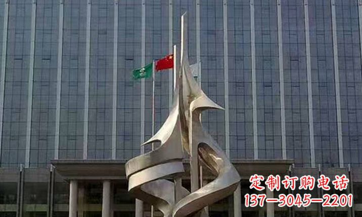 不銹鋼抽象升華企業(yè)景觀雕塑