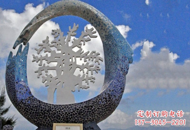 不銹鋼抽象雪花雕塑