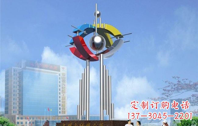 不銹鋼抽象眼睛雕塑222