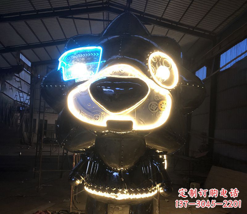 不銹鋼公園熊照明燈