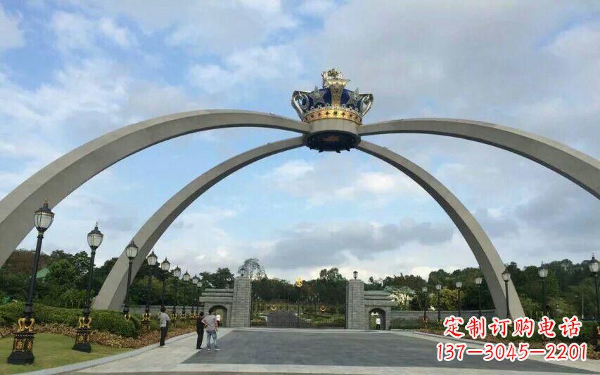 不銹鋼皇冠公園景觀雕塑