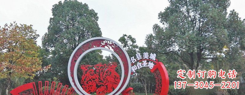 不銹鋼剪紙公園景觀雕塑