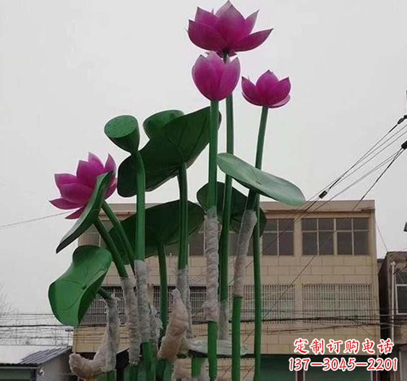 不銹鋼景區(qū)荷花雕塑