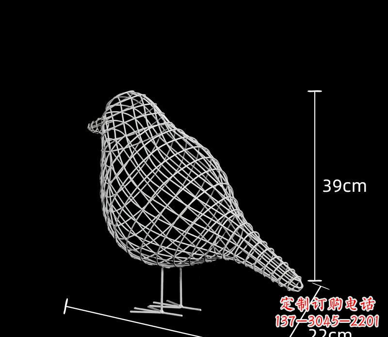 不銹鋼鏤空小鳥(niǎo)雕塑