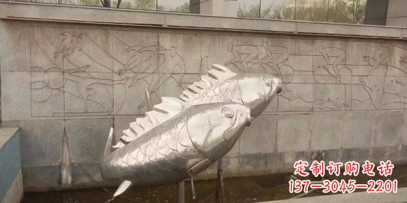 不銹鋼噴泉鯉魚噴泉雕塑