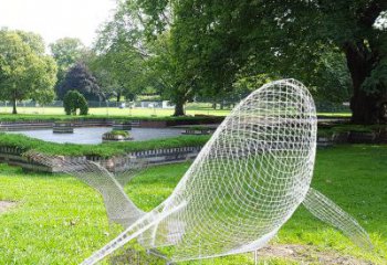 不銹鋼鐵藝海豚雕塑美麗的公園裝飾