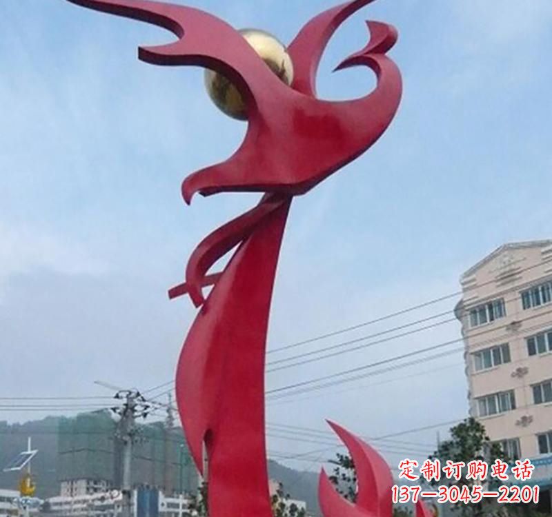 不銹鋼校園大型飛翔黨建雕塑