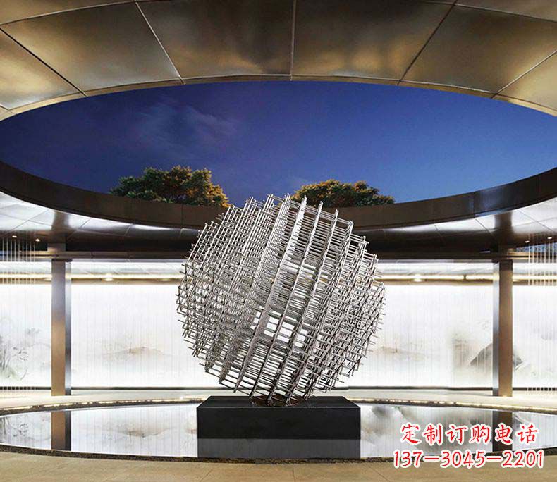 不銹鋼筑夢(mèng)空間景觀雕塑