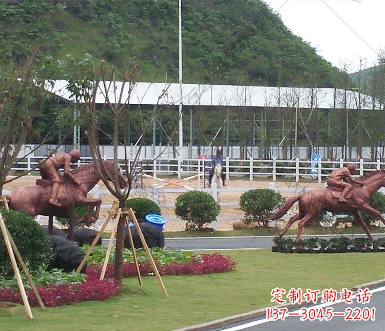 草原動物馬銅雕擺件 (2)