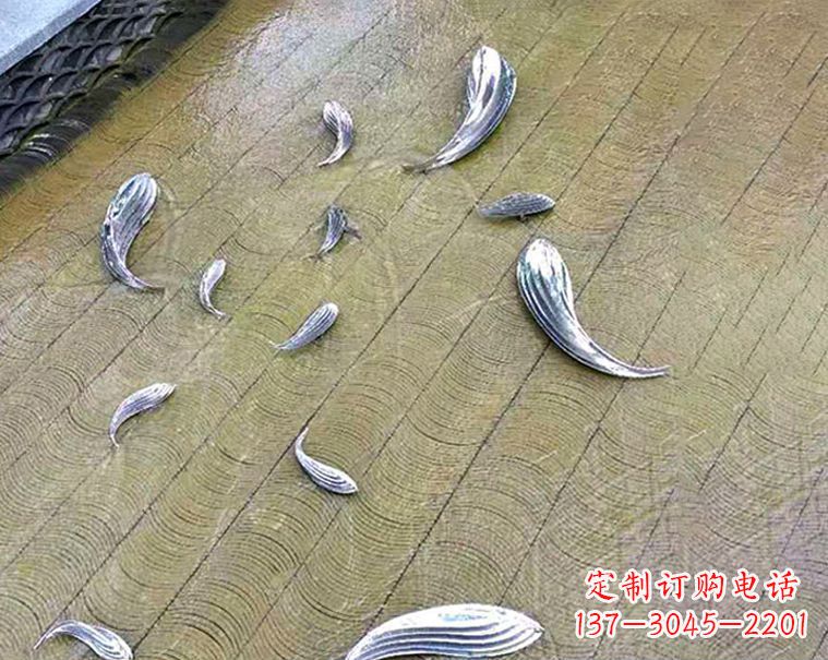 抽象不銹鋼小魚(yú)雕塑