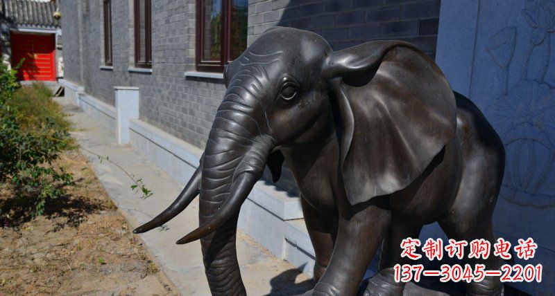 大象動物銅雕 (2)