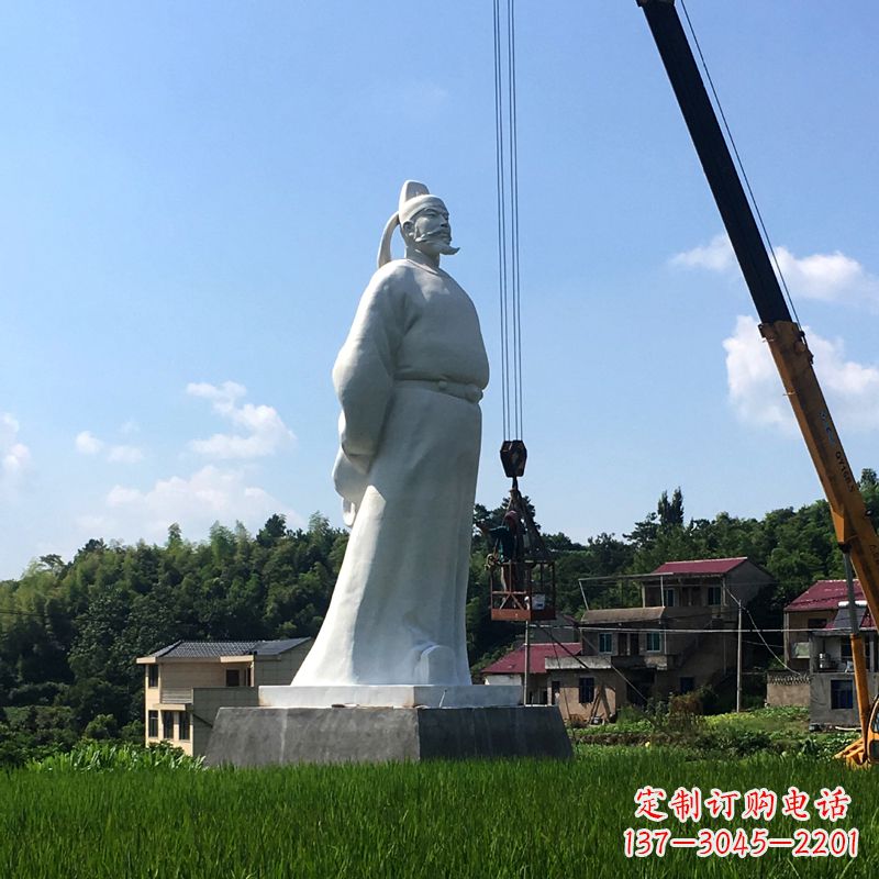 大型漢白玉詩(shī)仙李白石雕像-景區(qū)公園歷史文化名人雕塑