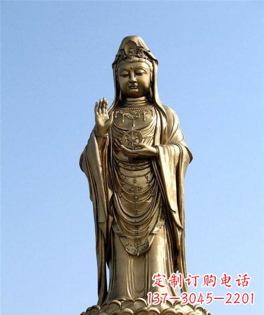 大型立式銅觀(guān)音雕塑