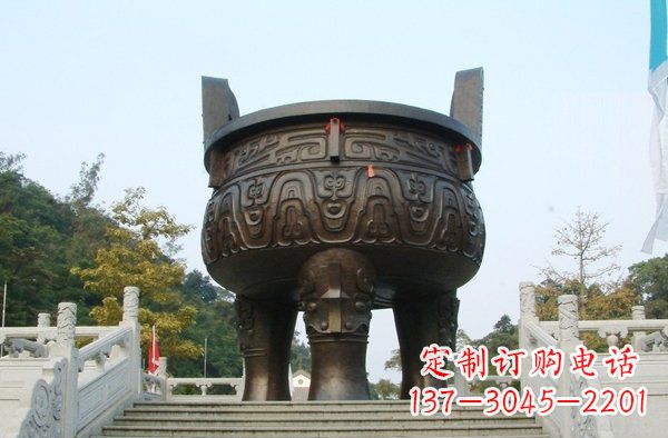 大型銅鼎寺廟銅雕