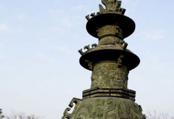 大型三足香爐寺廟銅雕塑