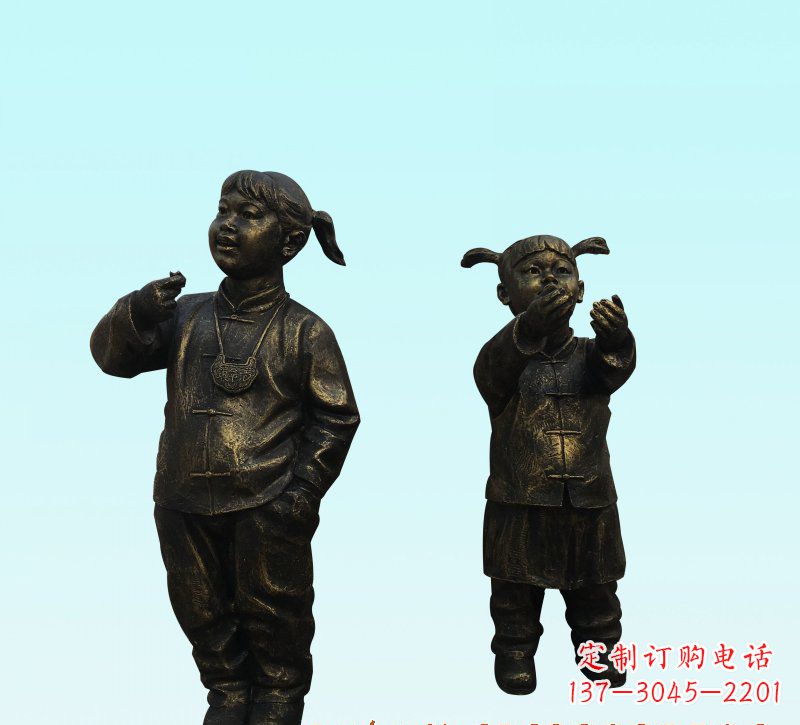 領(lǐng)雕塑兒童銅雕精美藝術(shù)品