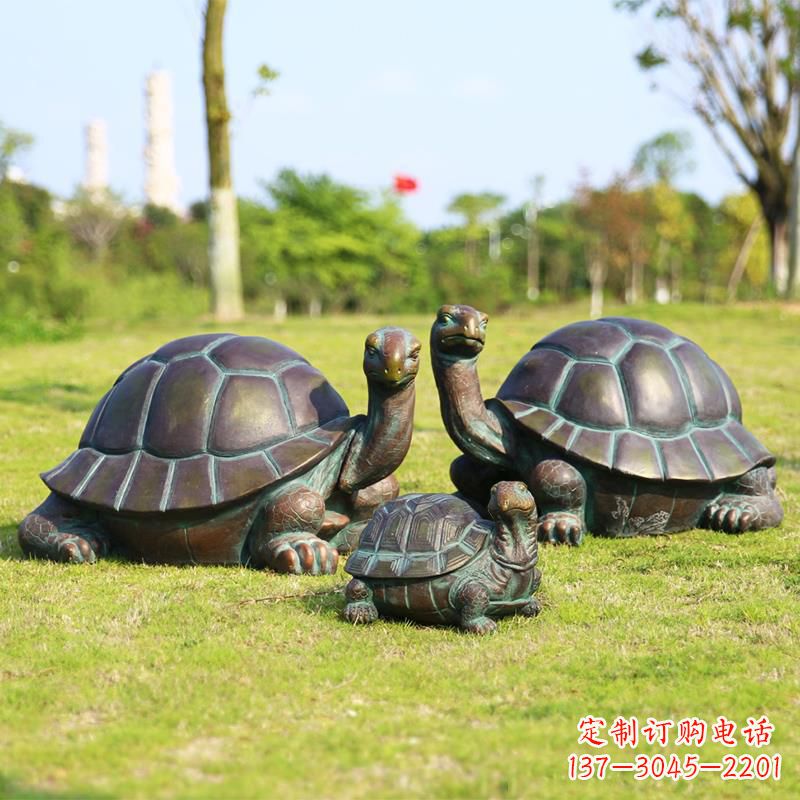 仿銅烏龜-公園草坪動物雕塑擺件