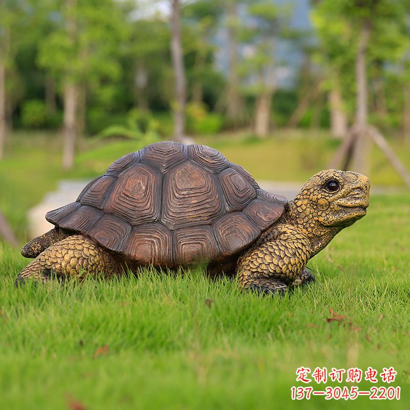 仿真烏龜-玻璃鋼仿真動物雕塑草坪擺件