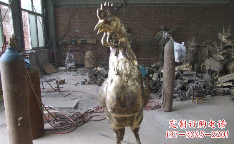 公雞鑄銅動物銅雕