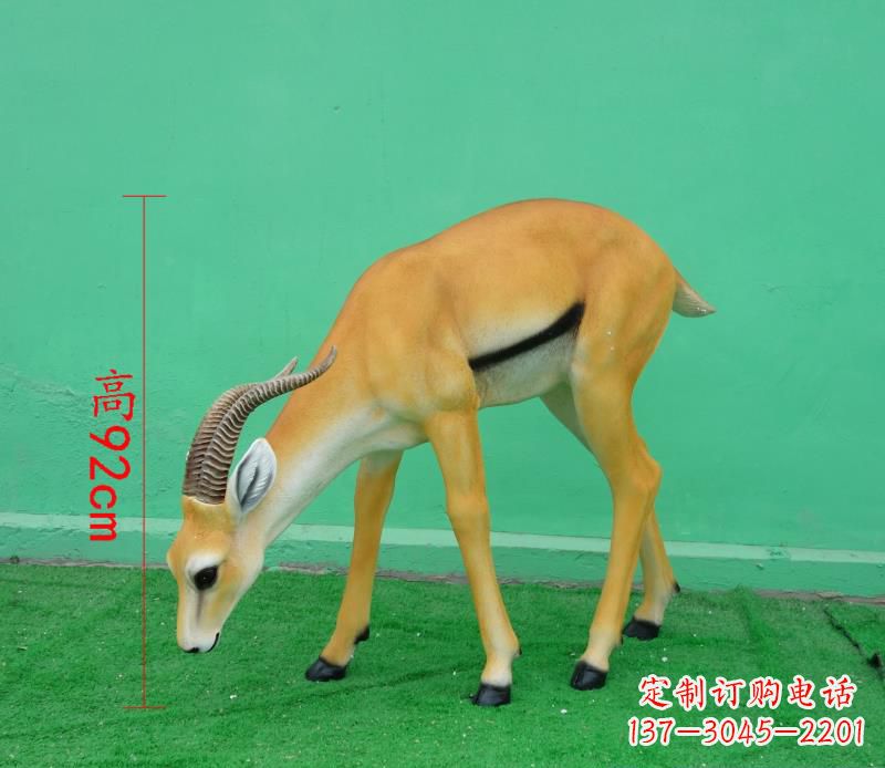 公園玻璃鋼動物仿真羚羊雕塑