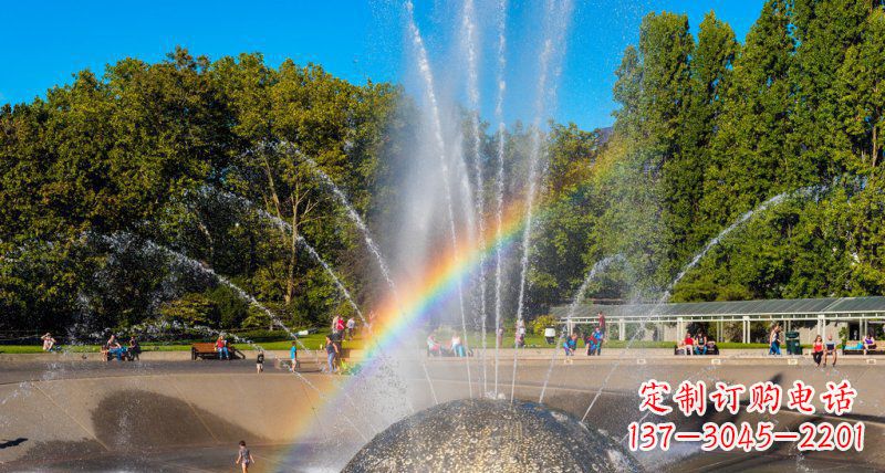 公園不銹鋼半球形噴泉景觀雕塑