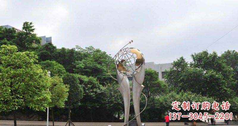 公園/不銹鋼/抽象/地球-公園不銹鋼抽象地球雕塑