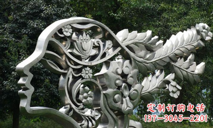 公園不銹鋼雕刻美女雕塑