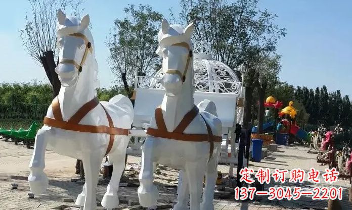 馬車雕塑 - 公園/不銹鋼/馬車