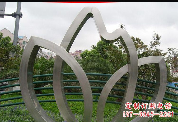 公園不銹鋼樹葉造型雕塑