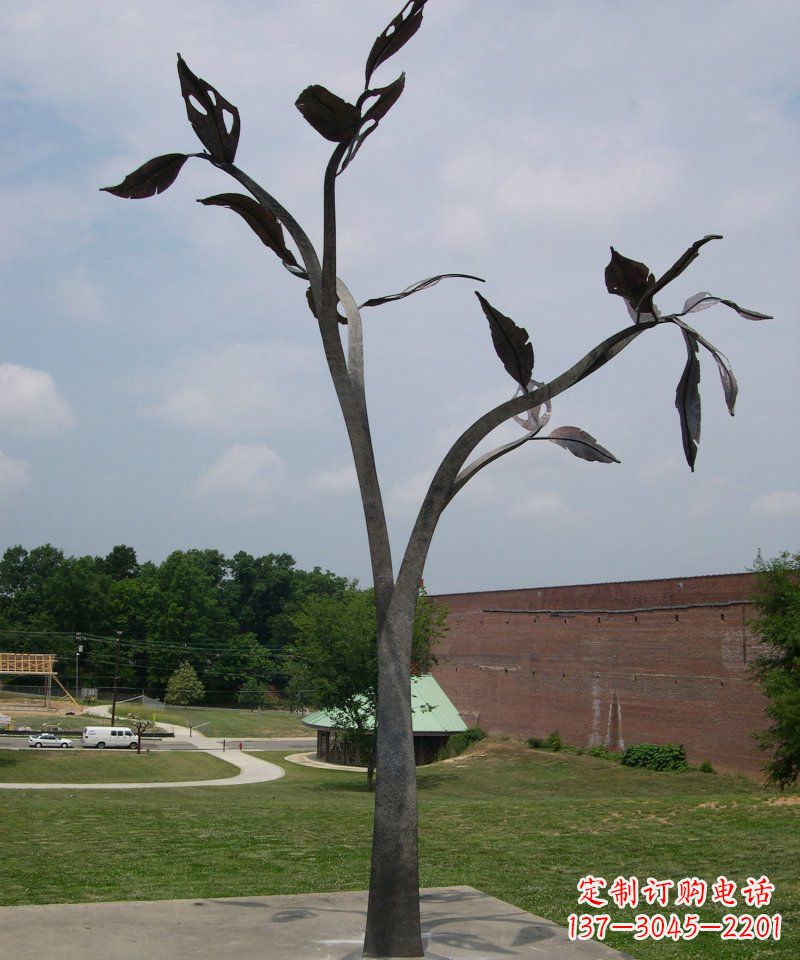 公園不銹鋼小樹景觀雕塑