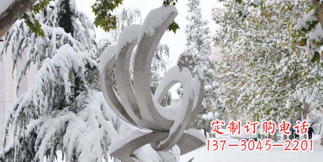 公園不銹鋼雪花景觀雕塑