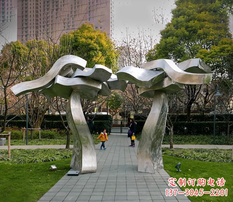 公園不銹鋼造型門(mén)景觀雕塑