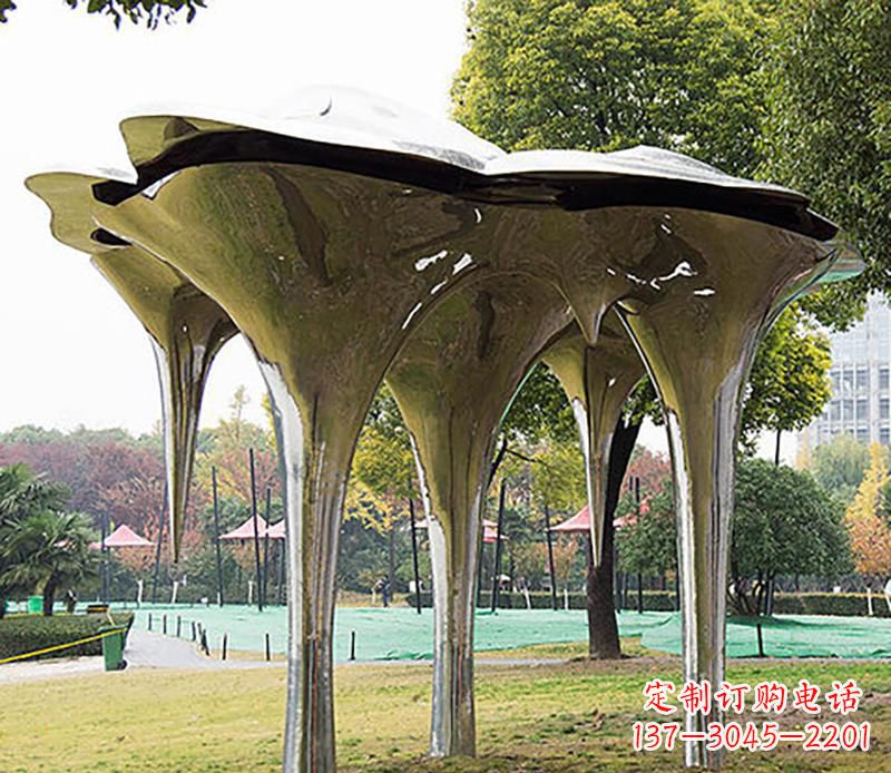 公園不銹鋼鐘乳石景觀雕塑