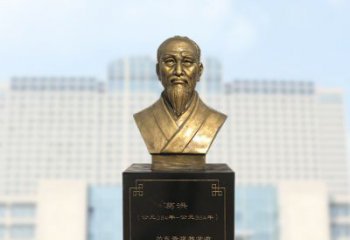 葛洪玻璃鋼仿銅雕塑醫(yī)學名人頭像裝飾品