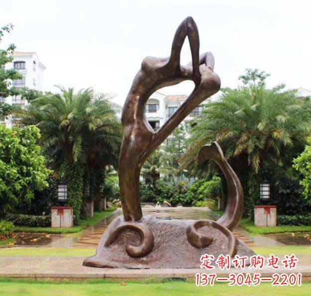 公園抽象美人魚(yú)景觀銅雕