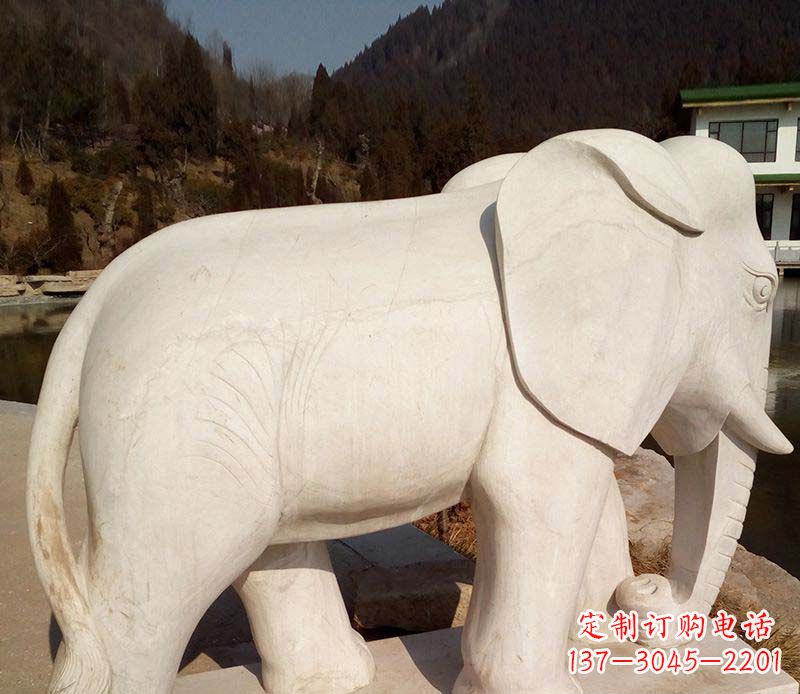 公園/大理石/大象/動物/石雕-公園大理石大象動物石雕