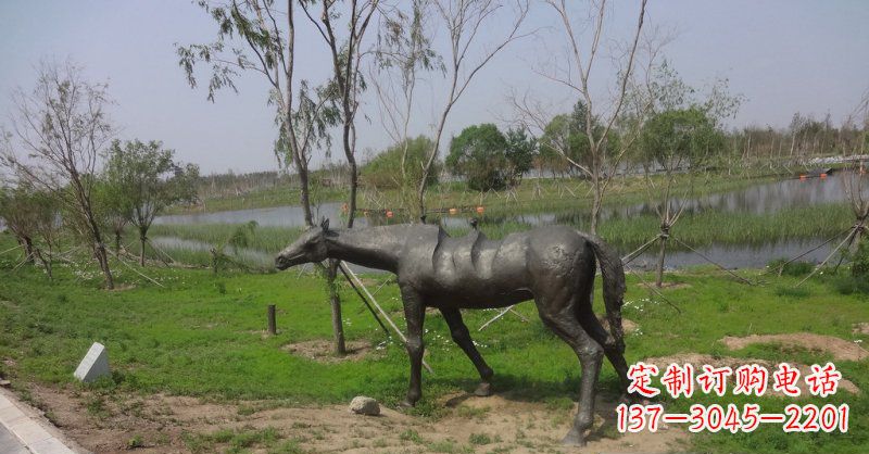 公園抽象馬景觀銅雕