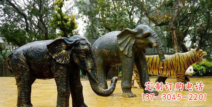 公園/大象/動物/銅雕-公園大象動物銅雕_1