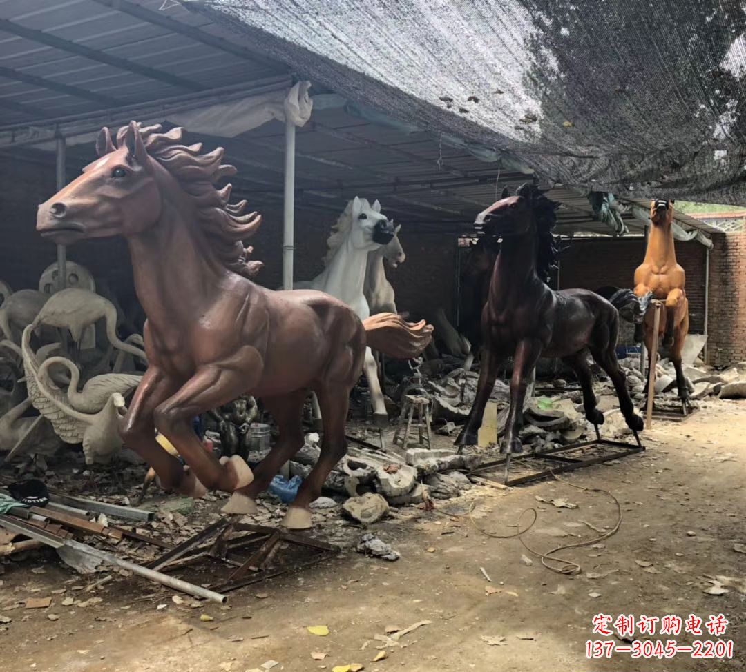 公園動物銅馬雕塑