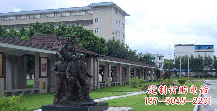 公園軍人人物銅雕