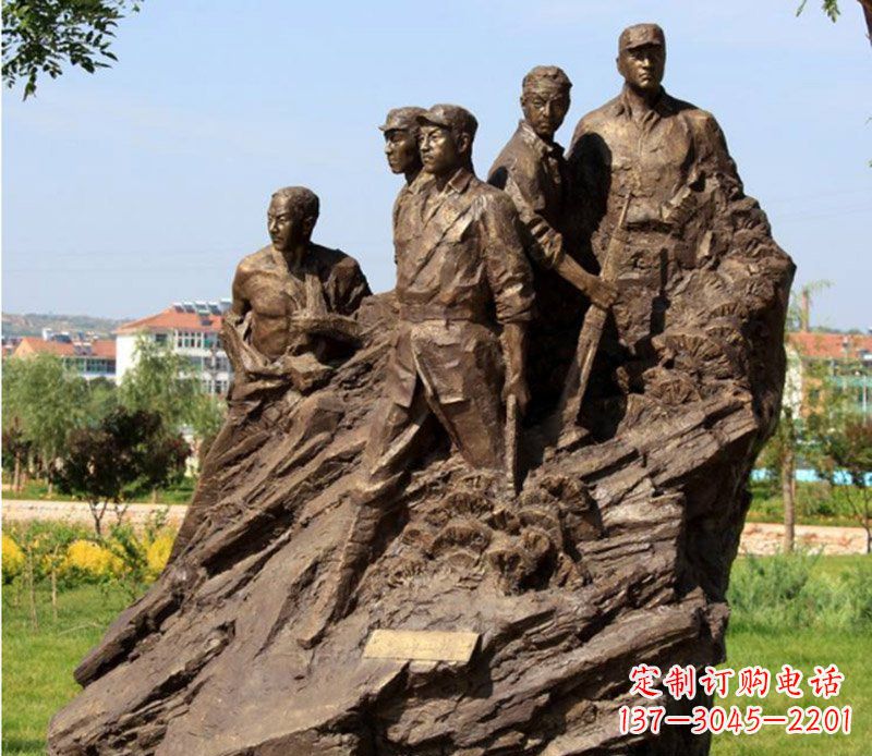 公園狼牙山五壯士景觀銅雕